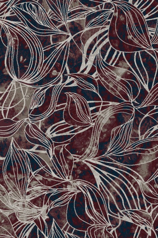 Dywan wełniany nowoczesny Agnella Tempo Fino burgundowy