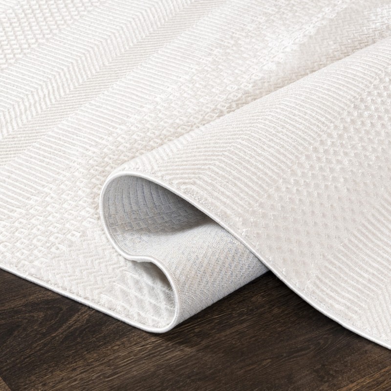 Dywan nowoczesny PB89A white Hera GZU spód