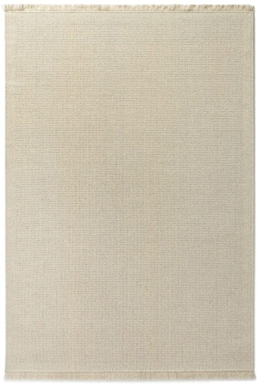 Dywan wełniany Lana/Dune 89861-69400 kratka z frędzlami ivory kremowy