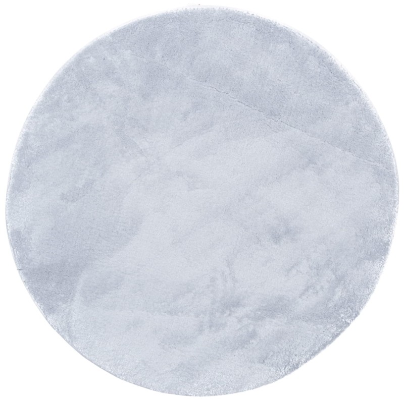 Dywan okrągły pluszowy Loren jasny szary koło _dywanywitek_pl_