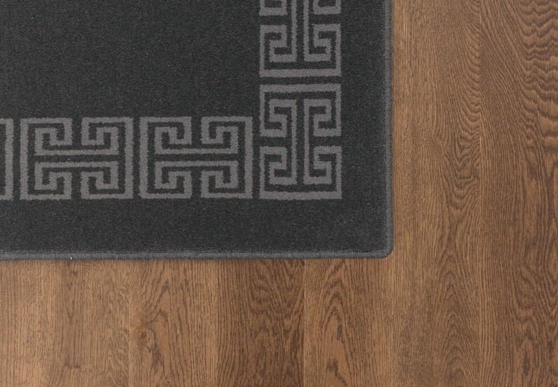 Obszycie brzegu dywanu wełnianego Agnella Ballata Marro kolor antracyt