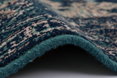 Obszycie wełniane Dywan wełniany Agnella Ballat Bevi w kolorze malachit