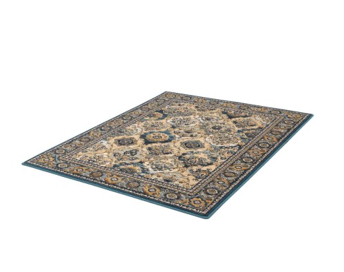 Dywan wełniany Agnella Isfahan Forenza kolor szmaragdowy_emerald rozmiar 1,33x1,8 m