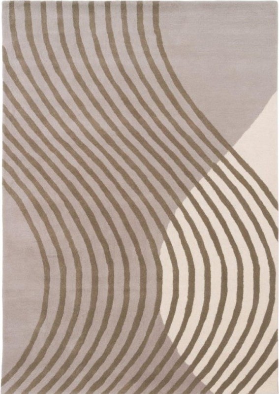 Dywan wełniany Carpet Decor Handmade Wave beżowo-brązowy