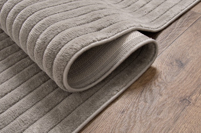 Bok szarego dywanu nowoczesnego Lily D787AG