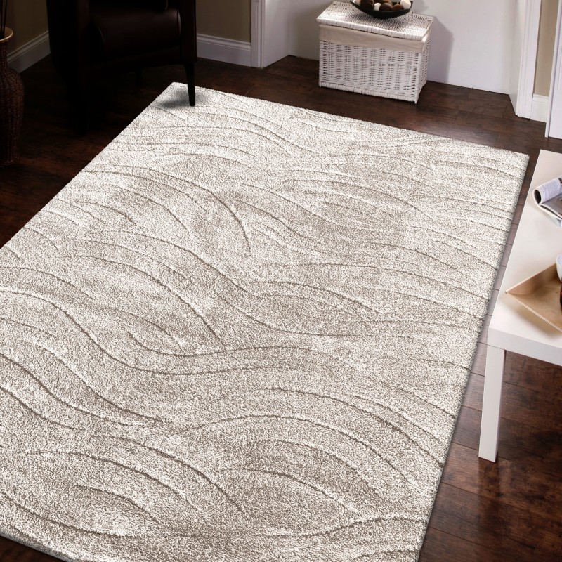 Aranżacja dywan nowoczesny shaggy Serenity 04 beige.jpg