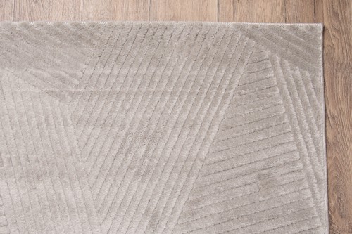 Boki szarego dywanu nowoczesnego Lily D858AG