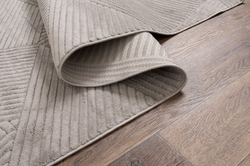 Bok szarego dywanu nowoczesnego Lily D858AG