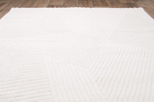 Wzór kremowego dywanu nowoczesnego Lily D858AW