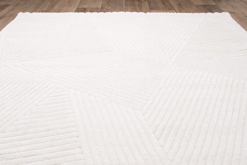 Wzór kremowego dywanu nowoczesnego Lily D858AW