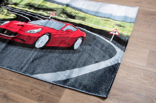 Boki dywanu dla dzieci Super Kids auto blue