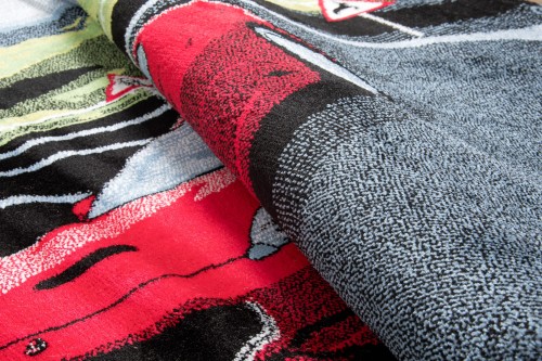 Obszycie dywanu dla dzieci Super Kids auto blue