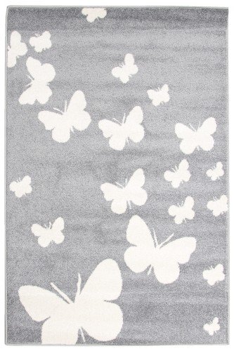 Dywan dla dzieci Weltom Motylki szary