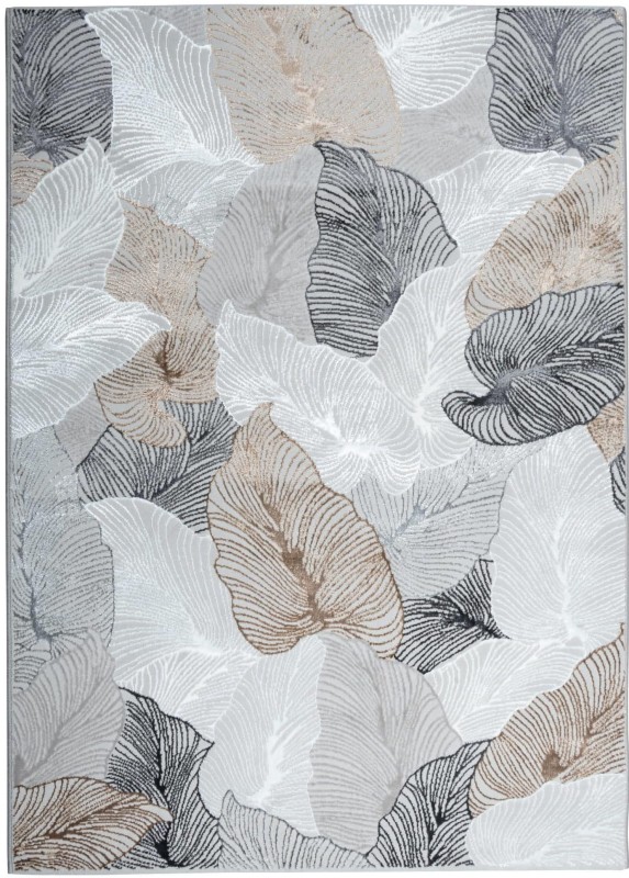 Dywan  Creation  liście szaro-beżowy
