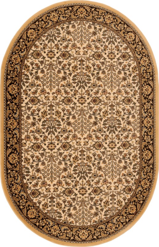 Dywan wełniany owalny Agnella Isfahan Itamar kolor kremowy 1,60x2,40 m