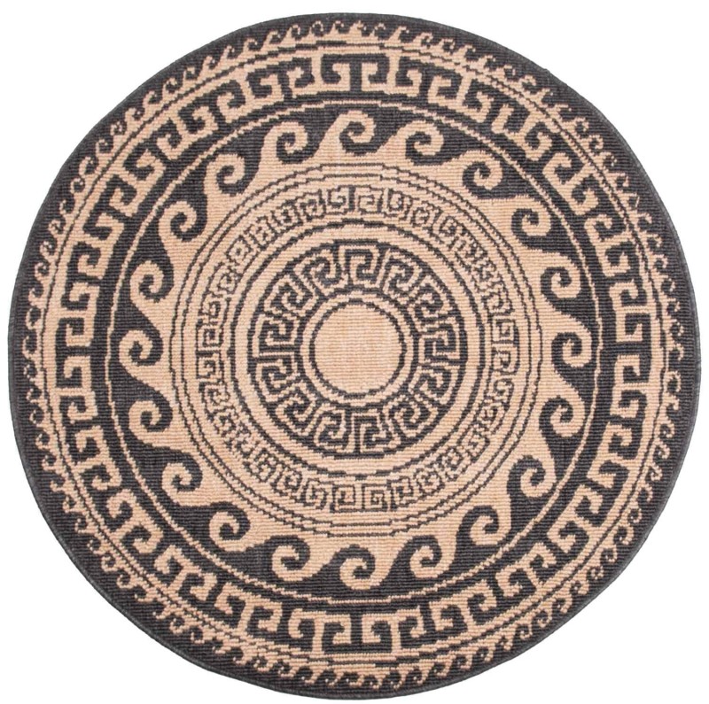 Dywan okrągły zewnętrzny outdoor Delmar Grecki brąz