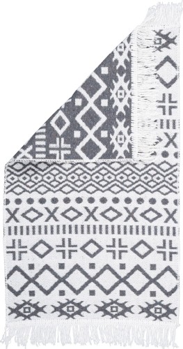 Dywan dwustronny Kilim Boho antracytowy wzór