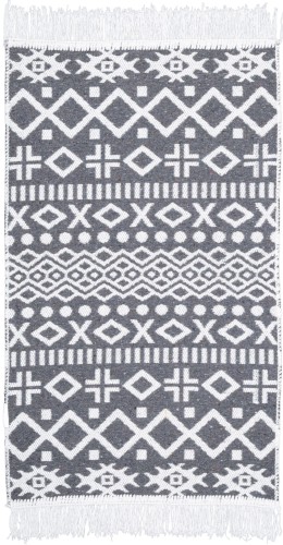 Dywan dwustronny Kilim Boho antracytowy spód