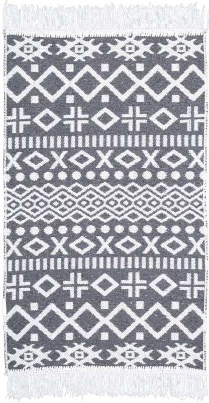 Dywan dwustronny Kilim Boho antracytowy spód