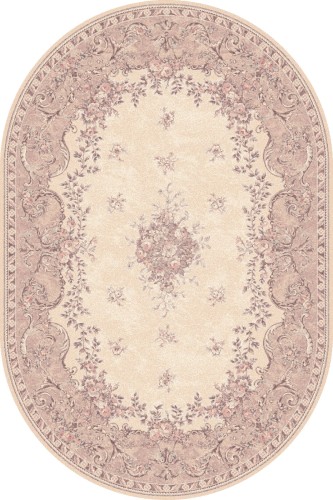 Dywan wełniany owalny Agnella Isfahan Dafne alabastrowy