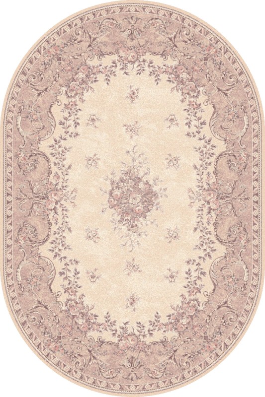 Dywan wełniany owalny Agnella Isfahan Dafne alabastrowy