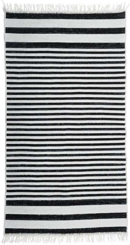 Dywan dwustronny Kilim Gold Pasy biało-czarny