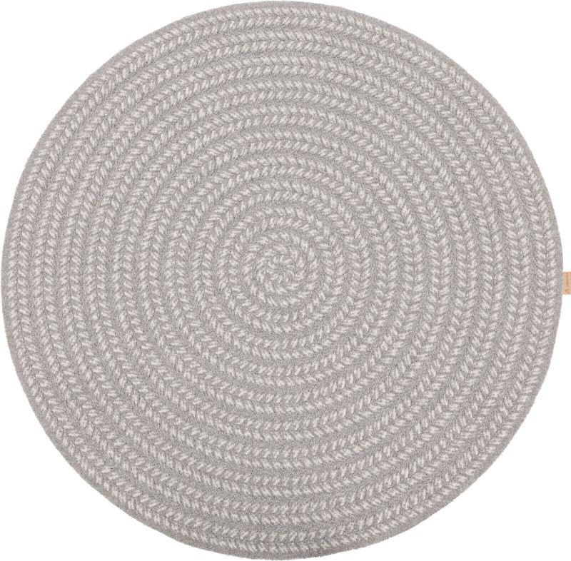 Dywan wełniany okrągły Agnella Noble Tino jasny szary (binding)