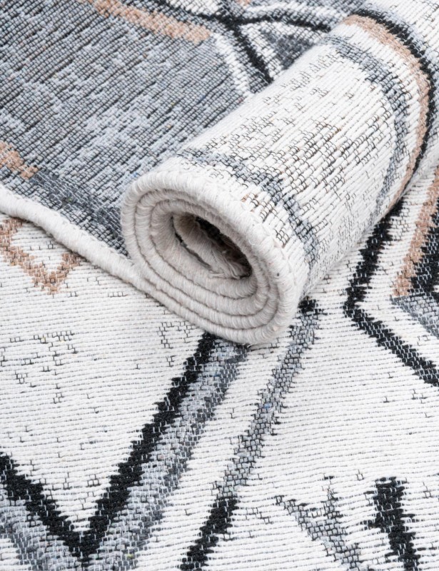 Dywan dwustronny Kilim Modern etno szary wzór