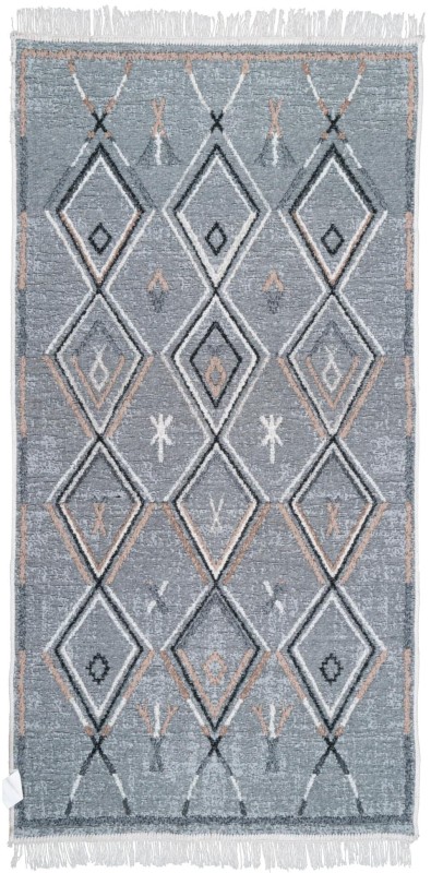 Dywan dwustronny Kilim Modern etno szary spód
