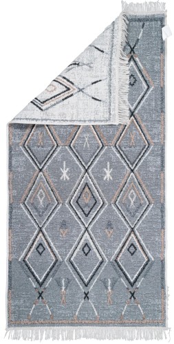 Dywan dwustronny Kilim Modern etno szary z obu stron