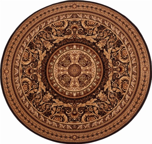 Dywan wełniany okrągły Agnella Agnus Egon czarny rozmiar 3x3 m