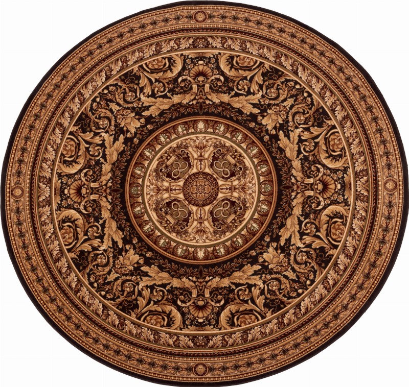 Dywan wełniany okrągły Agnella Agnus Egon czarny rozmiar 3x3 m