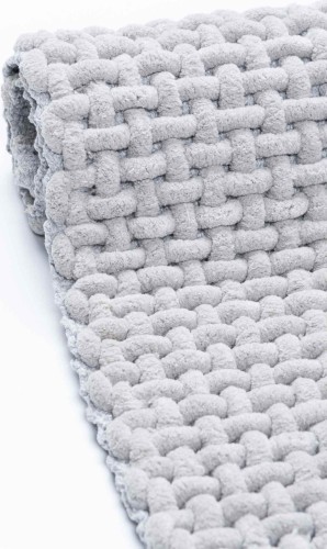 Dywanik łazienkowy Belweder jasno szary boki