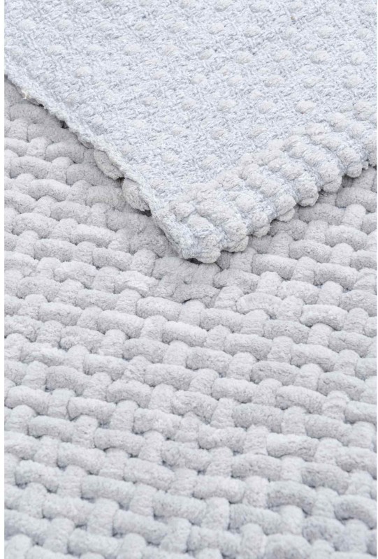 Dywanik łazienkowy Belweder jasno szary spód