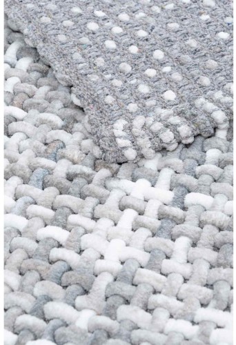 Dywanik łazienkowy Belweder melanż szary spód