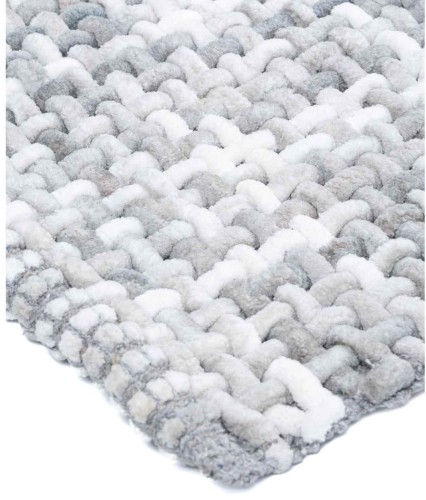 Dywanik łazienkowy Belweder melanż szary wzór