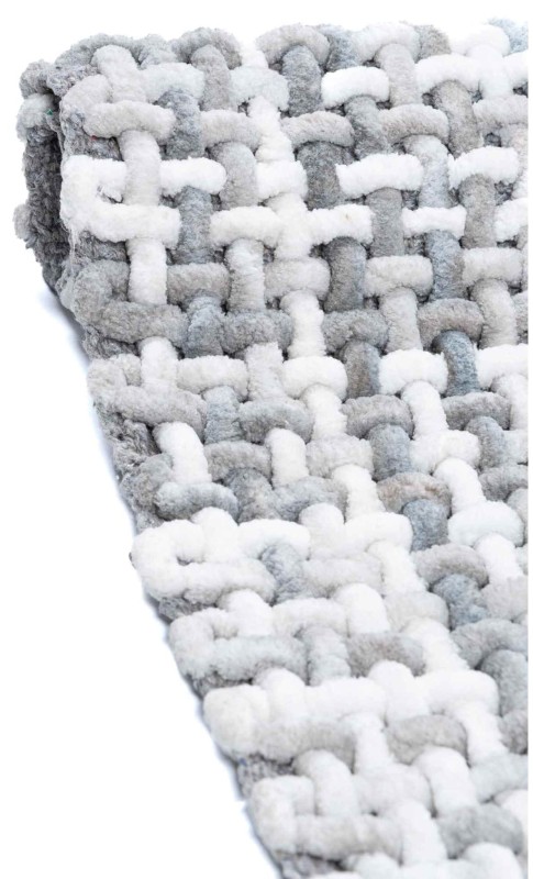 Dywanik łazienkowy Belweder melanż szary bok