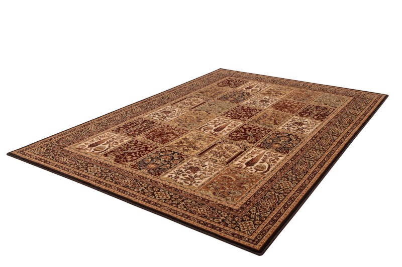 Dywan wełniany Agnella Isfahan Timor kolor czarny rozmiar 2x3 m - zdjęcie pod kątem