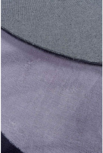 Dywan pluszowy okrągły Maximo ramka antracytowo-czarna runo