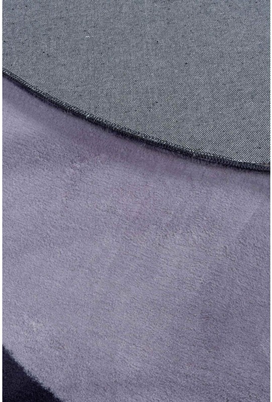 Dywan pluszowy okrągły Maximo ramka antracytowo-czarna runo