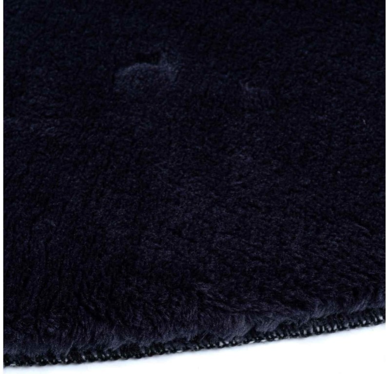 Dywan pluszowy okrągły Maximo ramka antracytowo-czarna obszycie