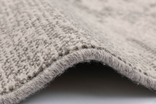 Dywan wełniany nowoczesny Agnella Ballata Jos szary - obszycie wełniane dywanu