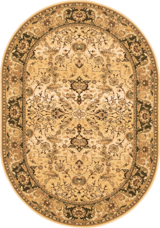 Dywan owalny wełniany Agnella Agnus Rejent sahara