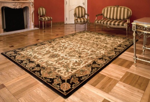 Dywan wełniany Agnella Agnus Starosta sahara w salonie klasycznym w pałacyku