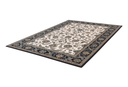 Dywan wełniany klasyczny Agnella Isfahan Anafi granatowy rozmiar 2,00x3,00 m - zdjęcie pod kątem