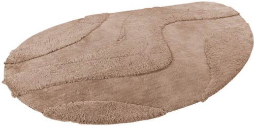 Rzut z boku na beżowy dywan shaggy Ligne Lalee Milano MIL 802