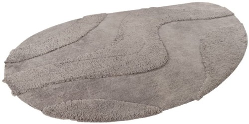 Rzut z boku na srebrny dywan shaggy Ligne Lalee Milano MIL 802