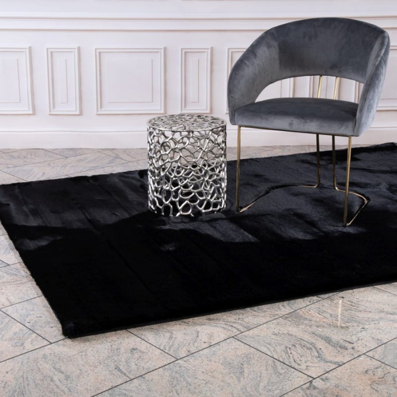Dywan pluszowy w salonie Lalee Hides Heaven HEA 800 black