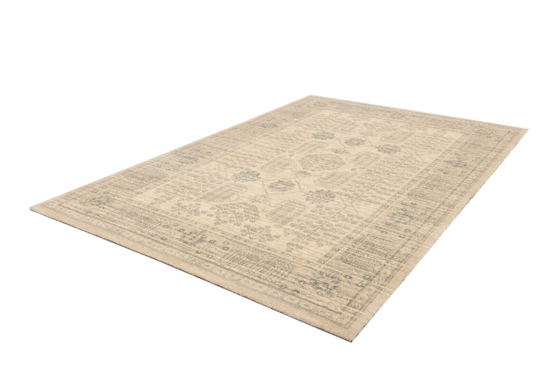 Róg dywanu wełnianego Agnella Agnus Veni krem pokazany w perspektywie