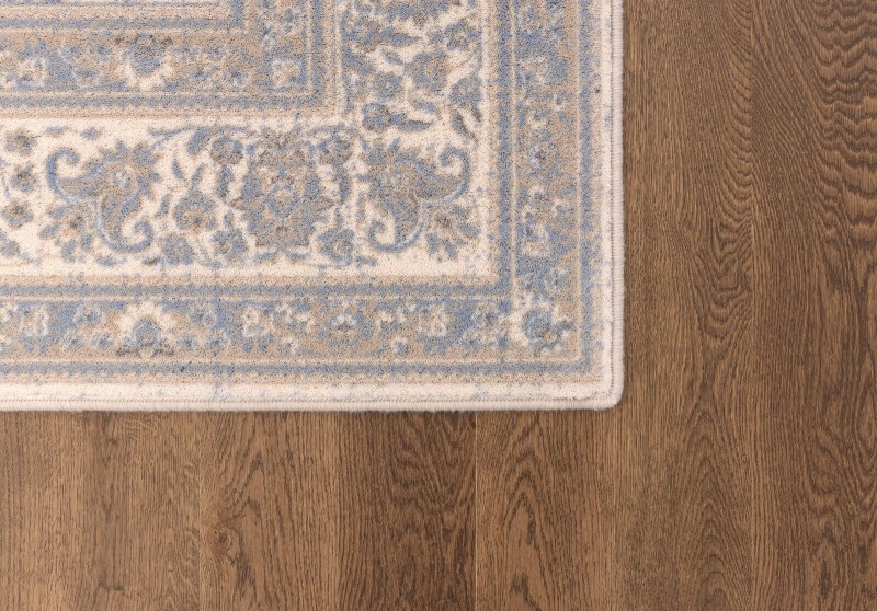 Dywan wełniany vintage Agnella Isfahan Junona beż - zdjęcie rogu dywanu